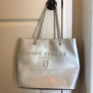 Marc Jacobs Silver Metallic Tote
